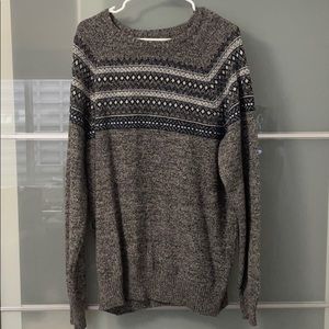 Men’s Winter Christmas Sweater Crewneck Striped